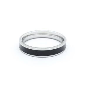 Ring Band Stainless Steel Thin Black